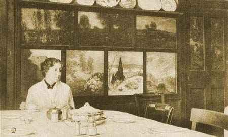 Florence Grisworld in her dining room